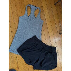 Get Your Fit On 2025 - 2pc Lululemon Black Athletic Shorts & Top Size 6